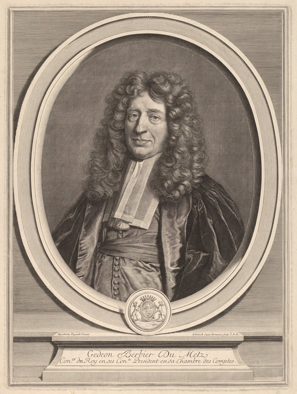 Gedeon Berbier-Du Metz da Gerard Edelinck after Hyacinthe Rigaud