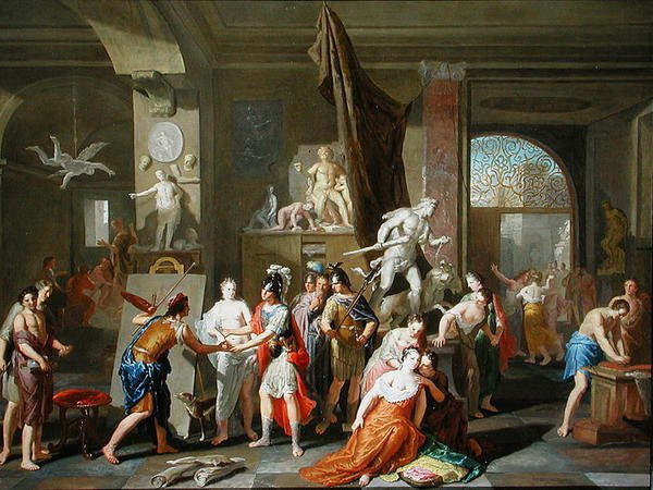 Apelle dipinge Campaspe da Gerard Hoet