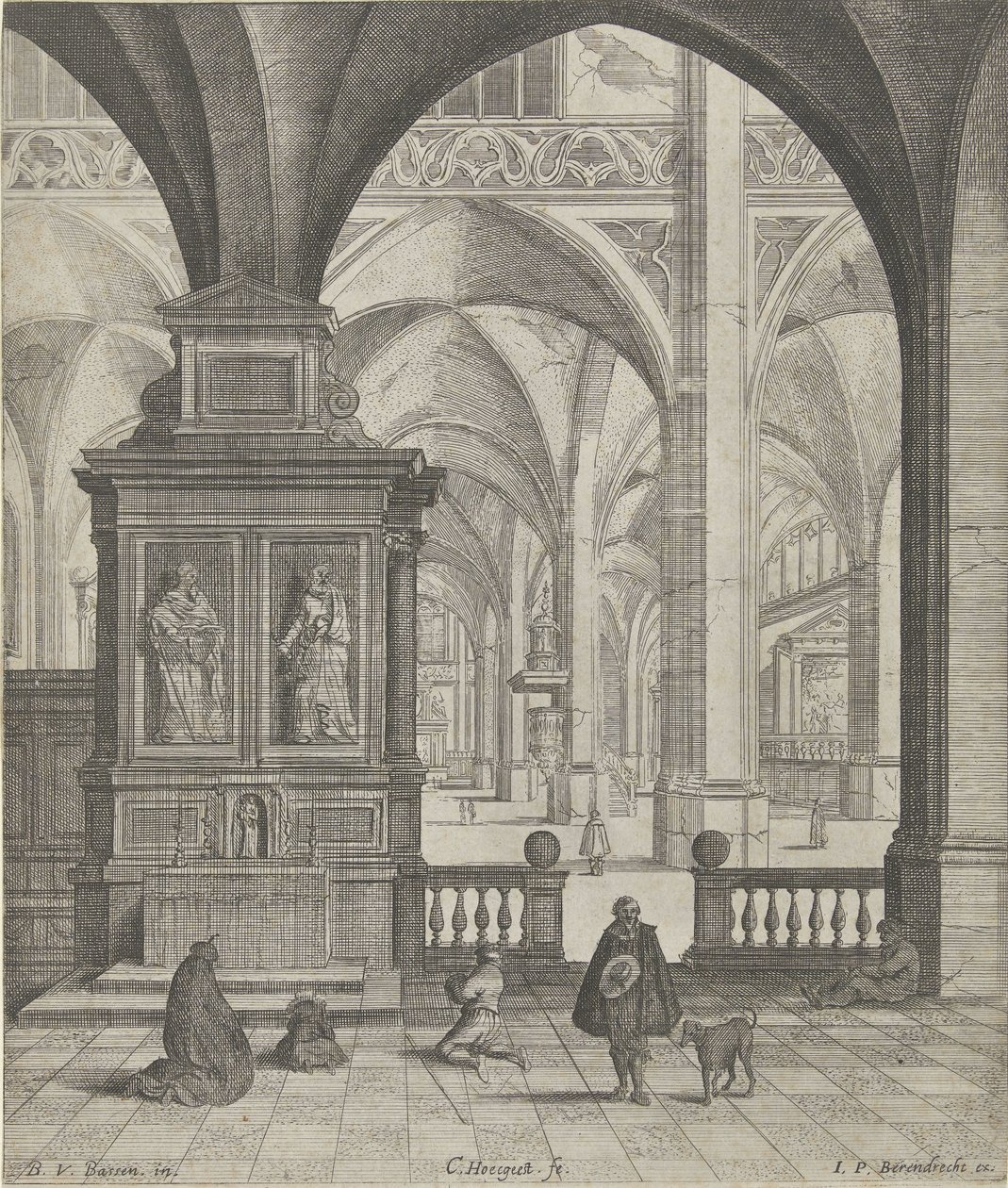 Interno di chiesa da Gerard Houckgeest