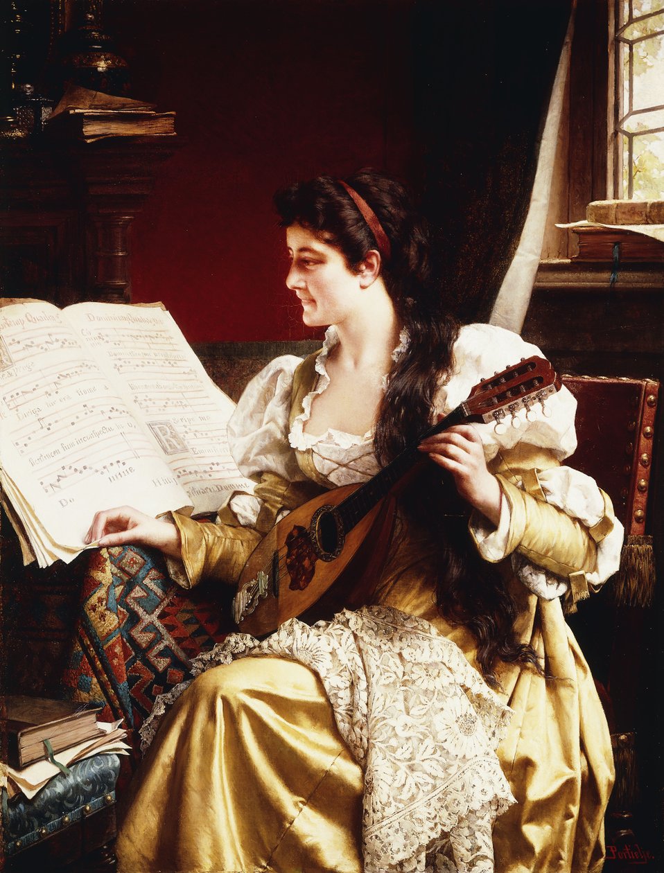 Signora con un Mandolino da Gerard Portielje