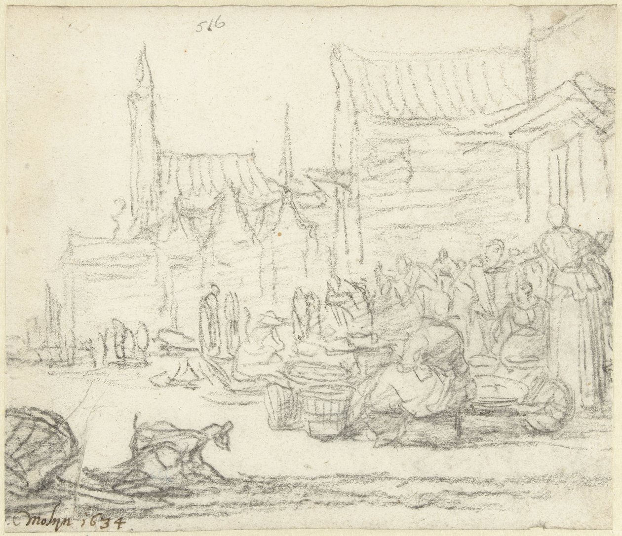 Scena di mercato da Gerard ter Borch (II)