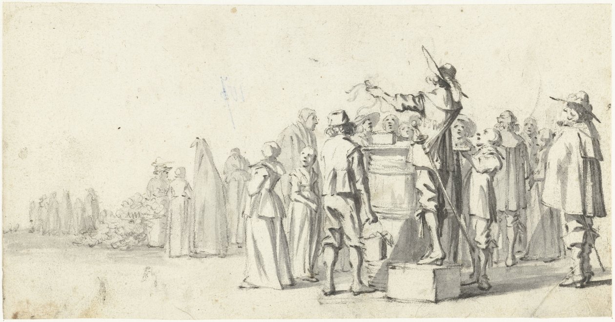 Banditore in una piazza del mercato da Gerard ter Borch (II)