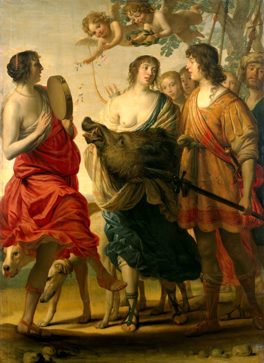 Meleagro e Atalanta da Gerard van Honthorst