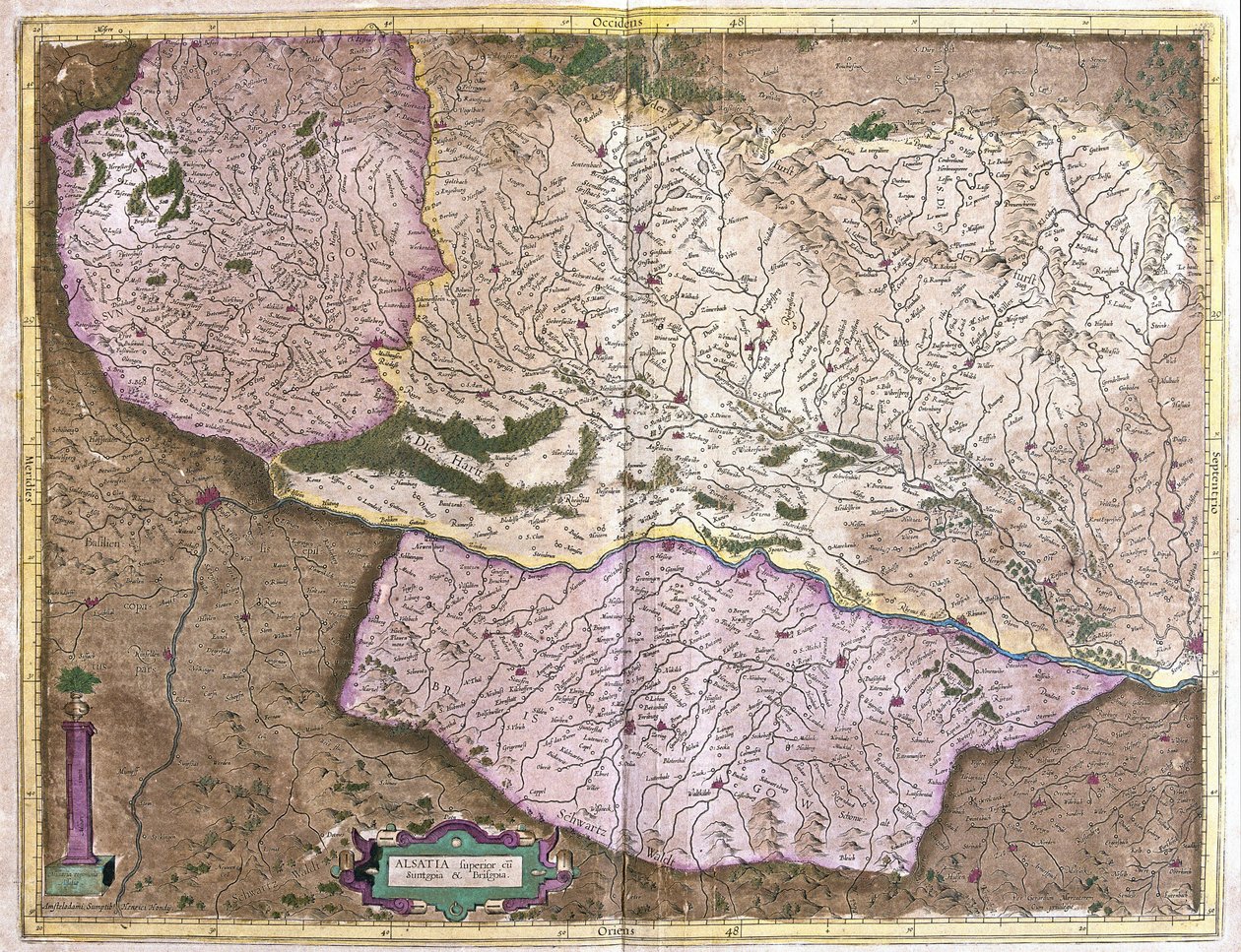 Alsazia, nord della Francia (incisione) da Gerardus Mercator