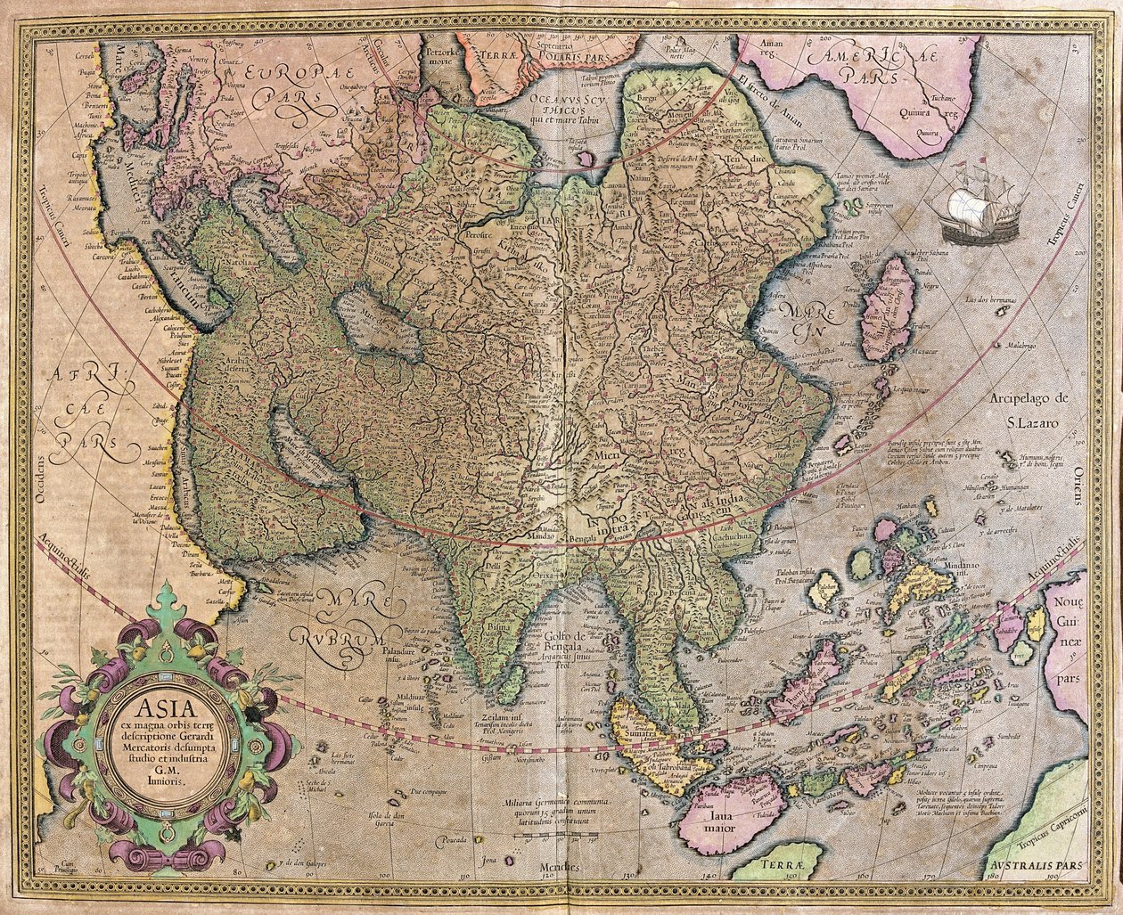Asia da Gerardus Mercator