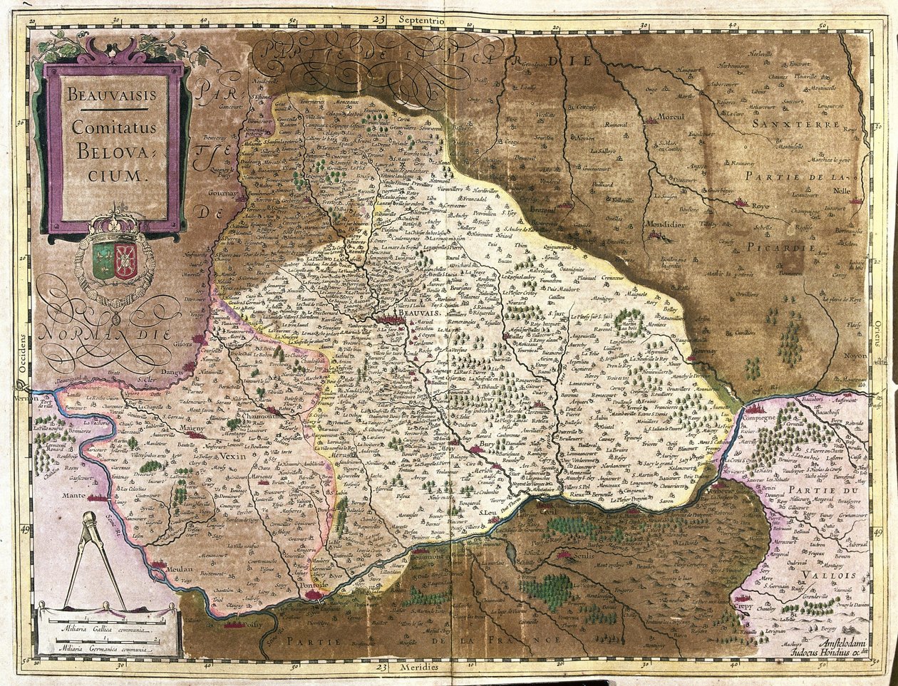 Beauvais, Francia (incisione) da Gerardus Mercator