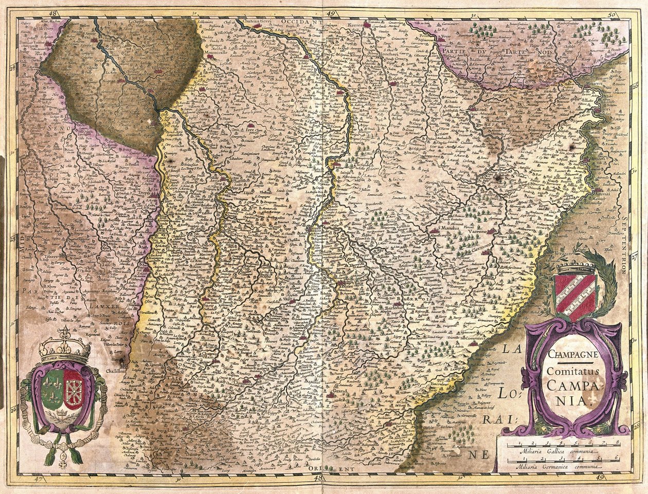 Champagne, Francia (incisione) da Gerardus Mercator