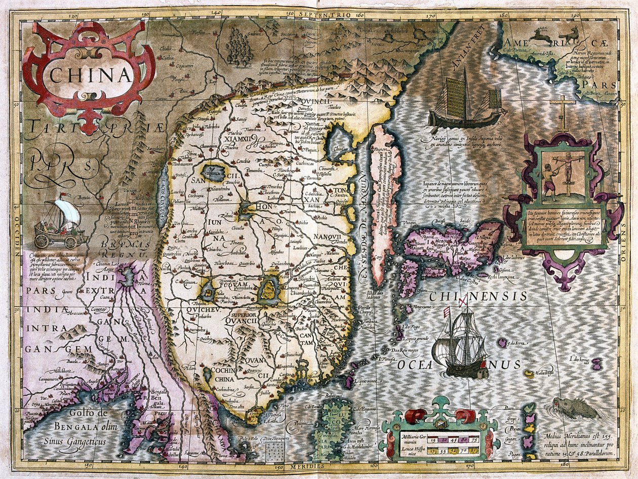 Cina (incisione) da Gerardus Mercator