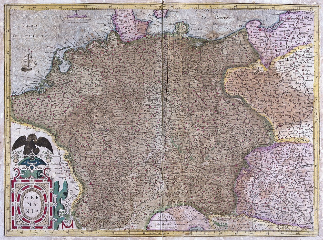 Germania (incisione) da Gerardus Mercator