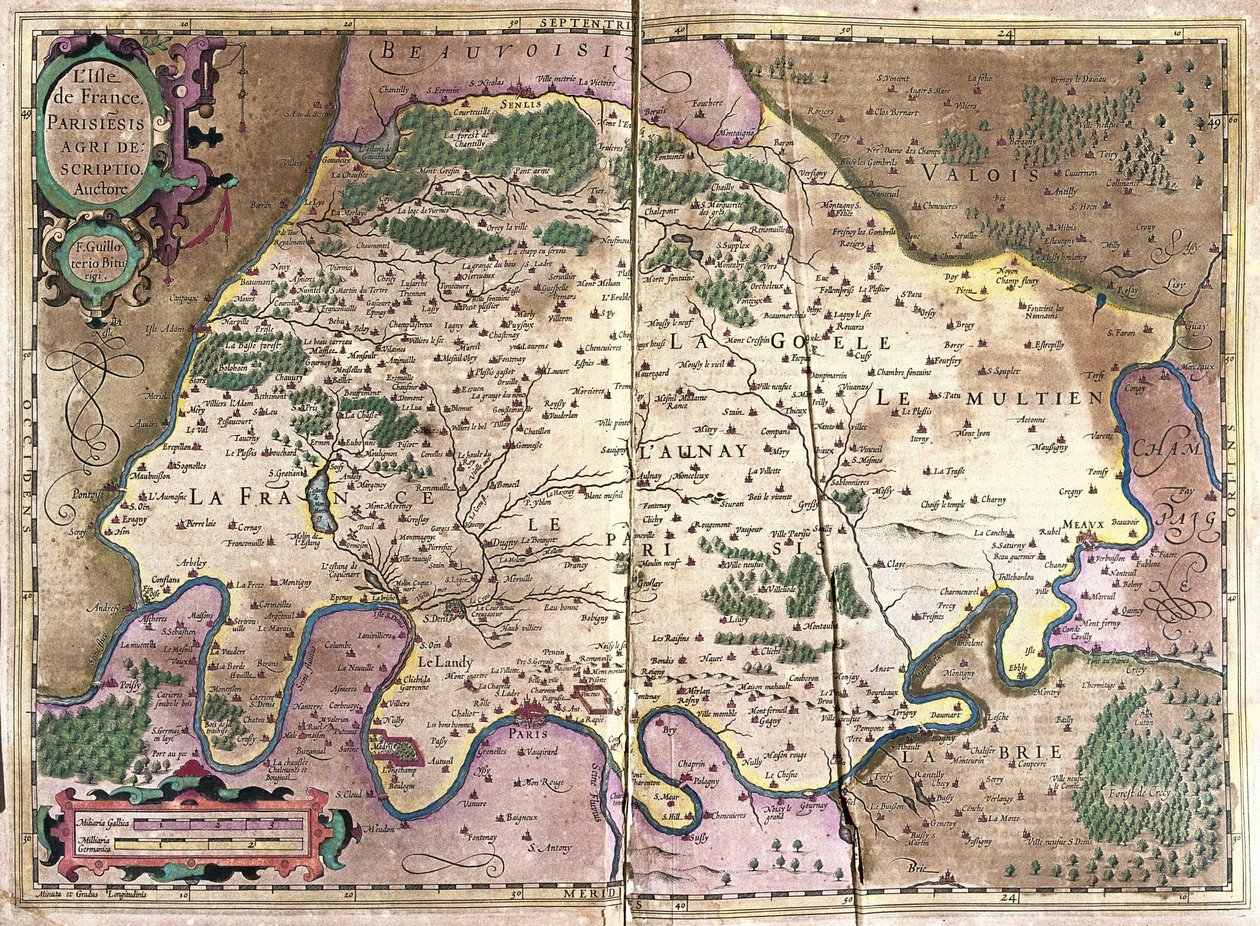 Ile de France, Nord della Francia da Gerardus Mercator