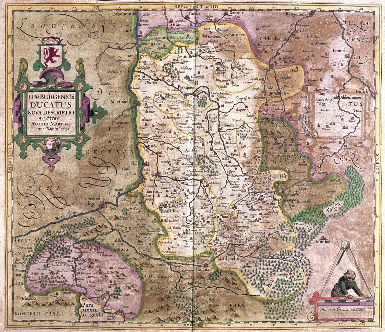Limburgo, Belgio (incisione) da Gerardus Mercator
