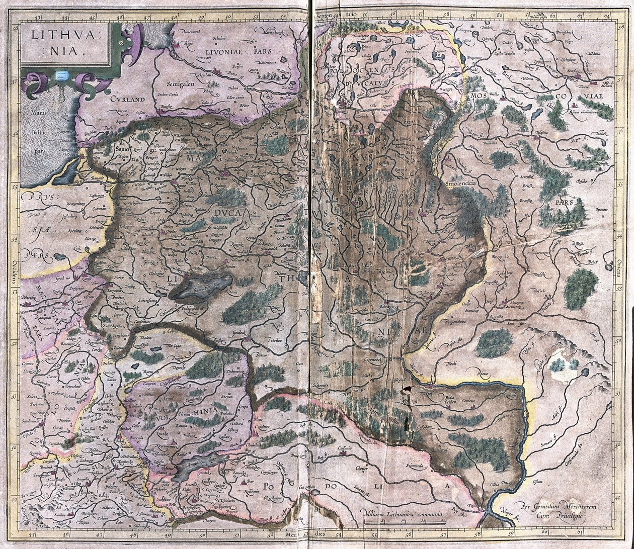 Lituania (incisione) da Gerardus Mercator