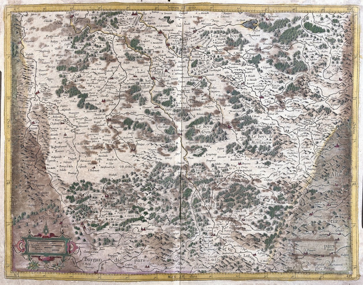 Lorena, Francia (incisione) da Gerardus Mercator
