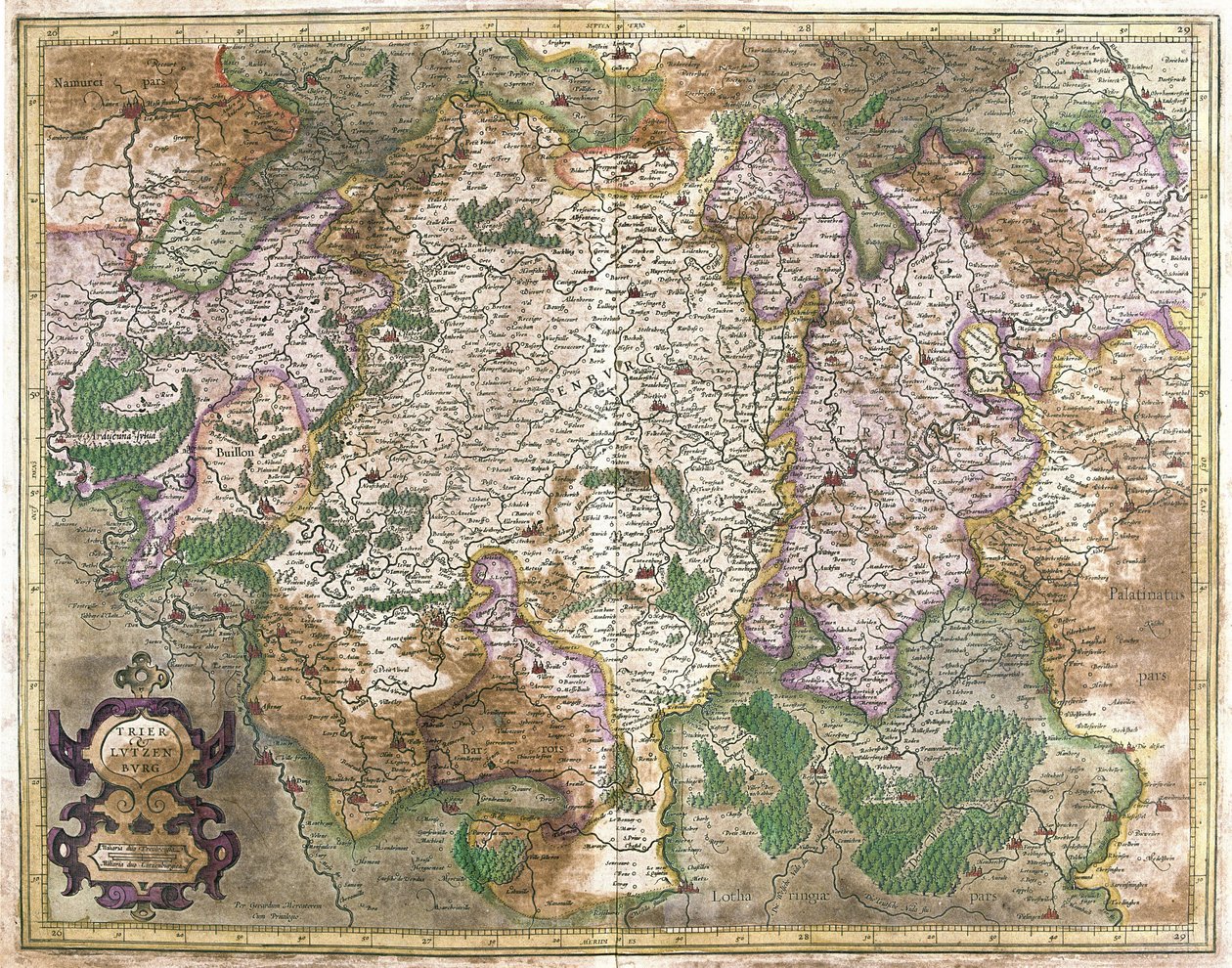 Lussemburgo da Gerardus Mercator