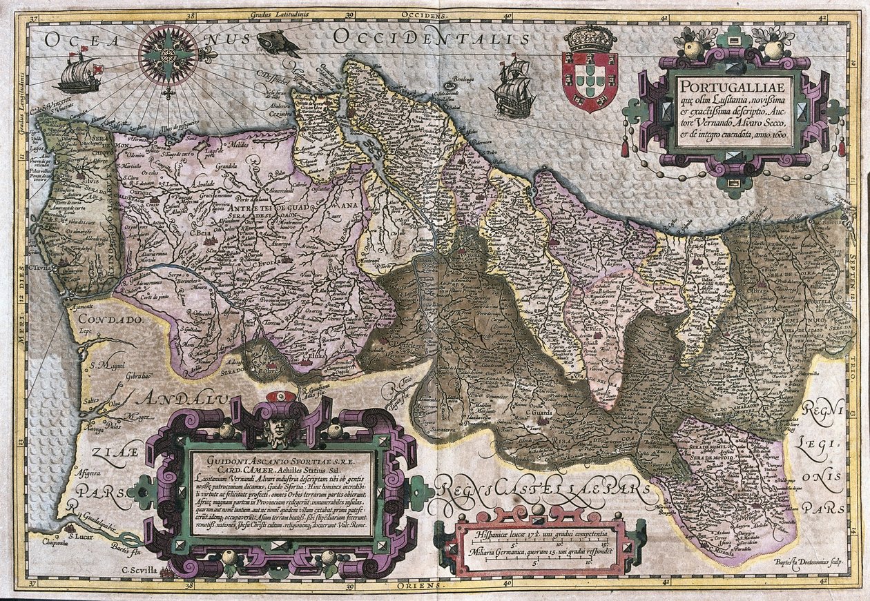 Portogallo (incisione) da Gerardus Mercator