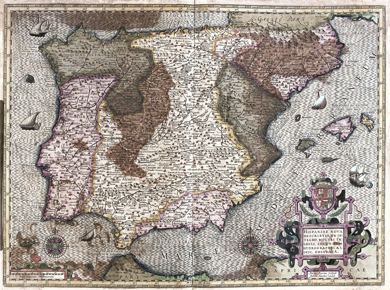Spagna (incisione) da Gerardus Mercator