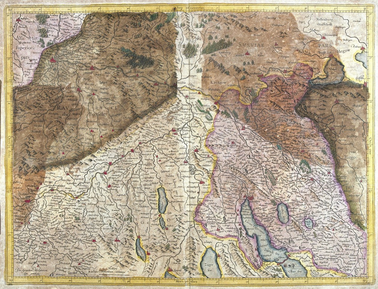 Svizzera (incisione) da Gerardus Mercator