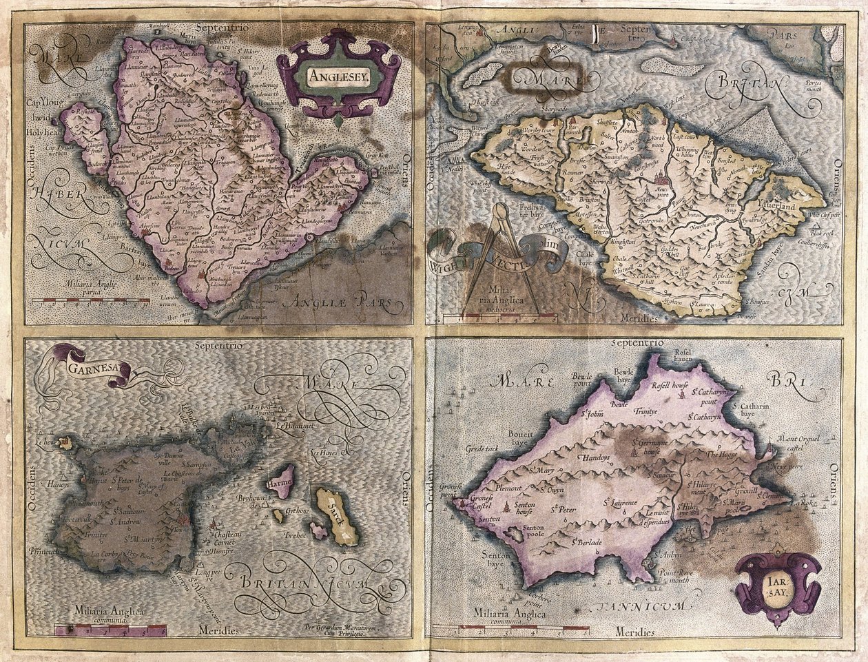 Le Isole Britanniche (incisione) da Gerardus Mercator