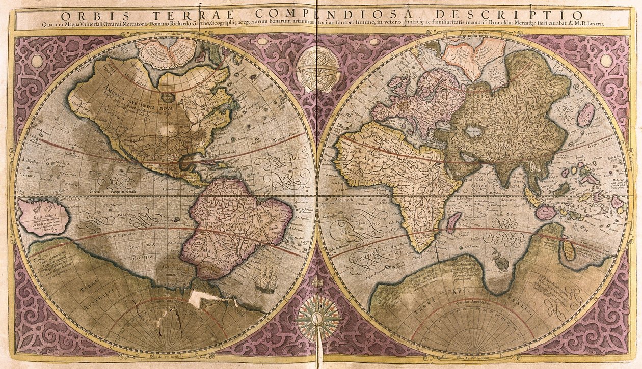 Il globo da Gerardus Mercator