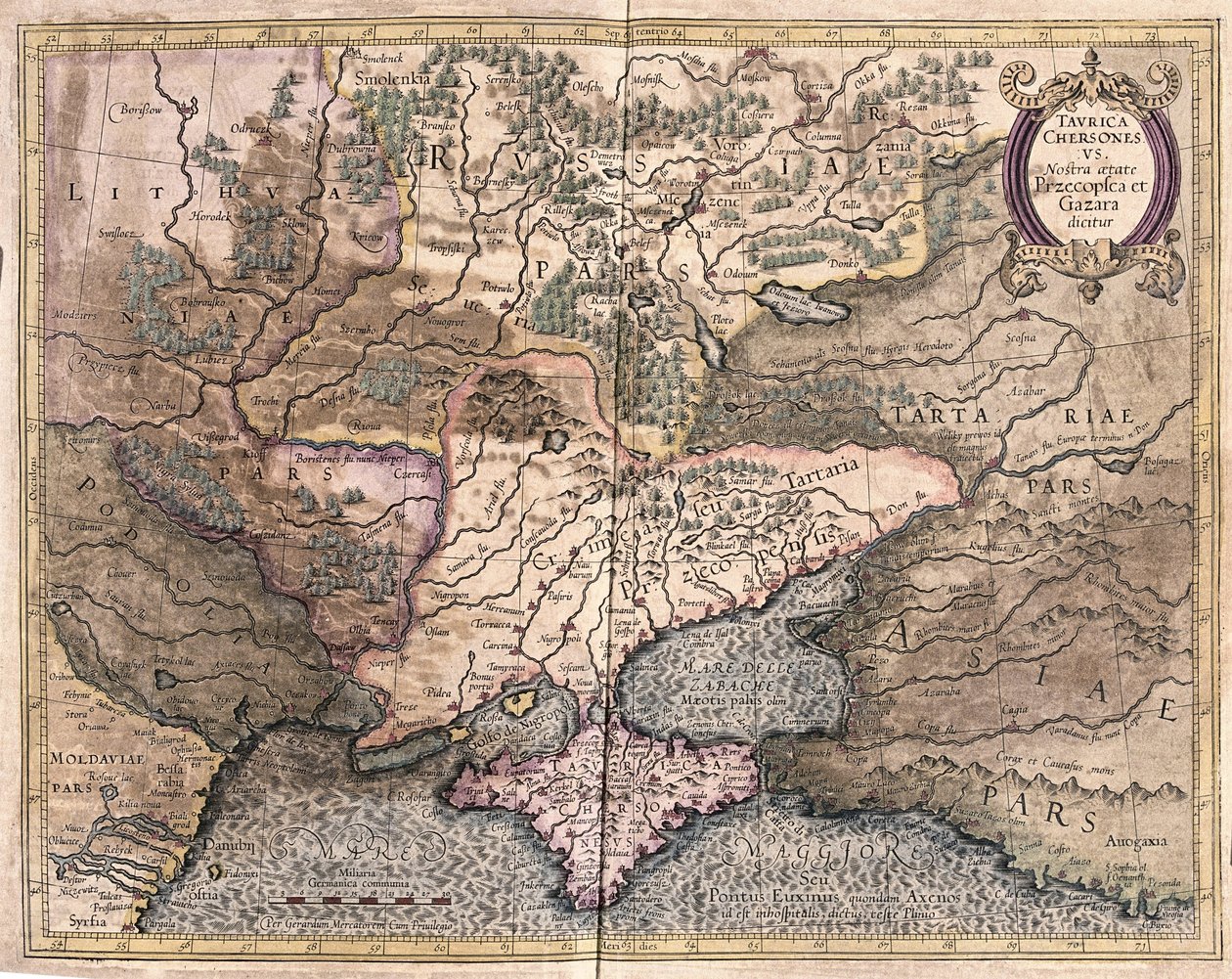 Ucraina e Crimea (incisione) da Gerardus Mercator