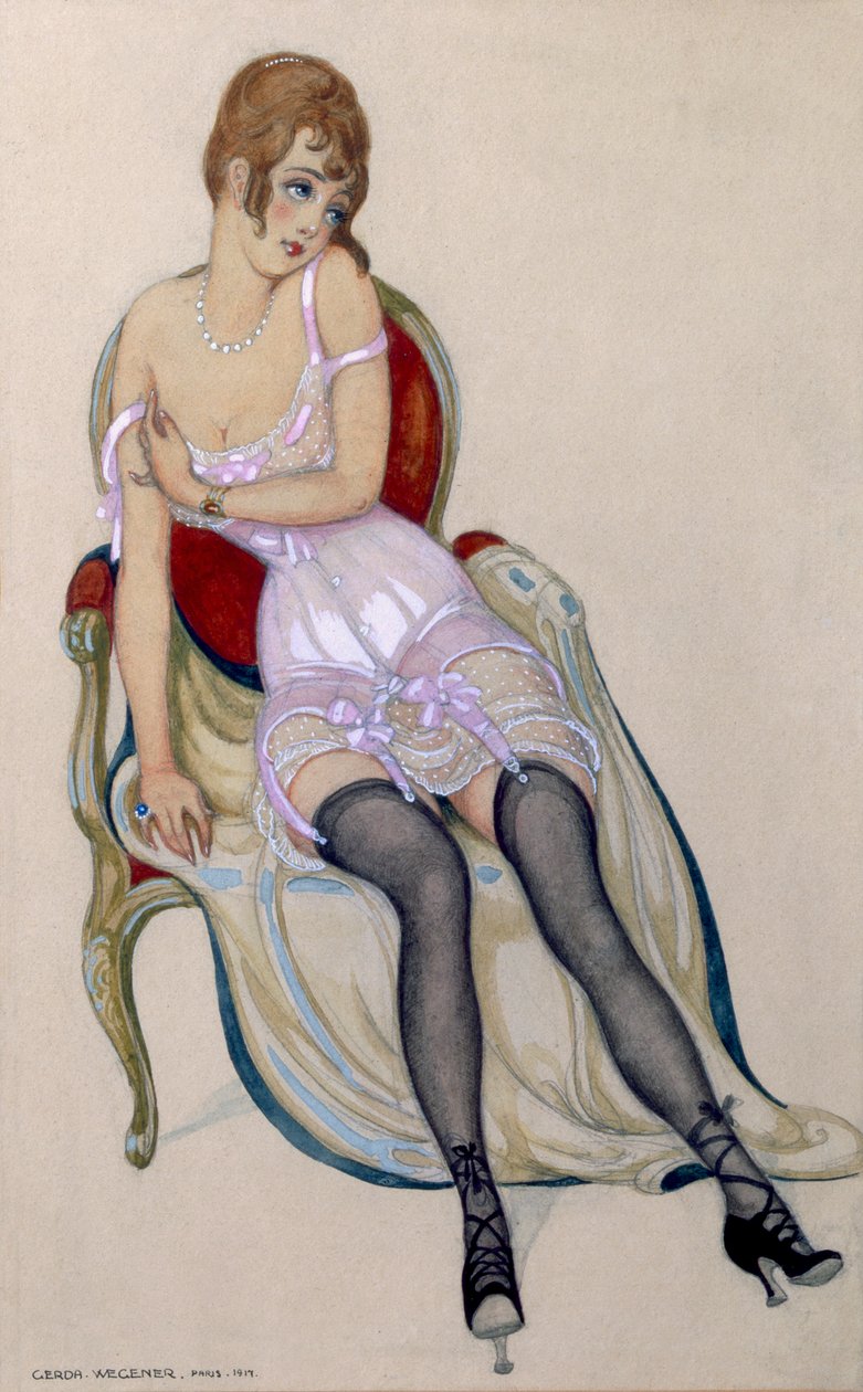 Donna in Biancheria Intima da Gerda Marie Frederike Wegener