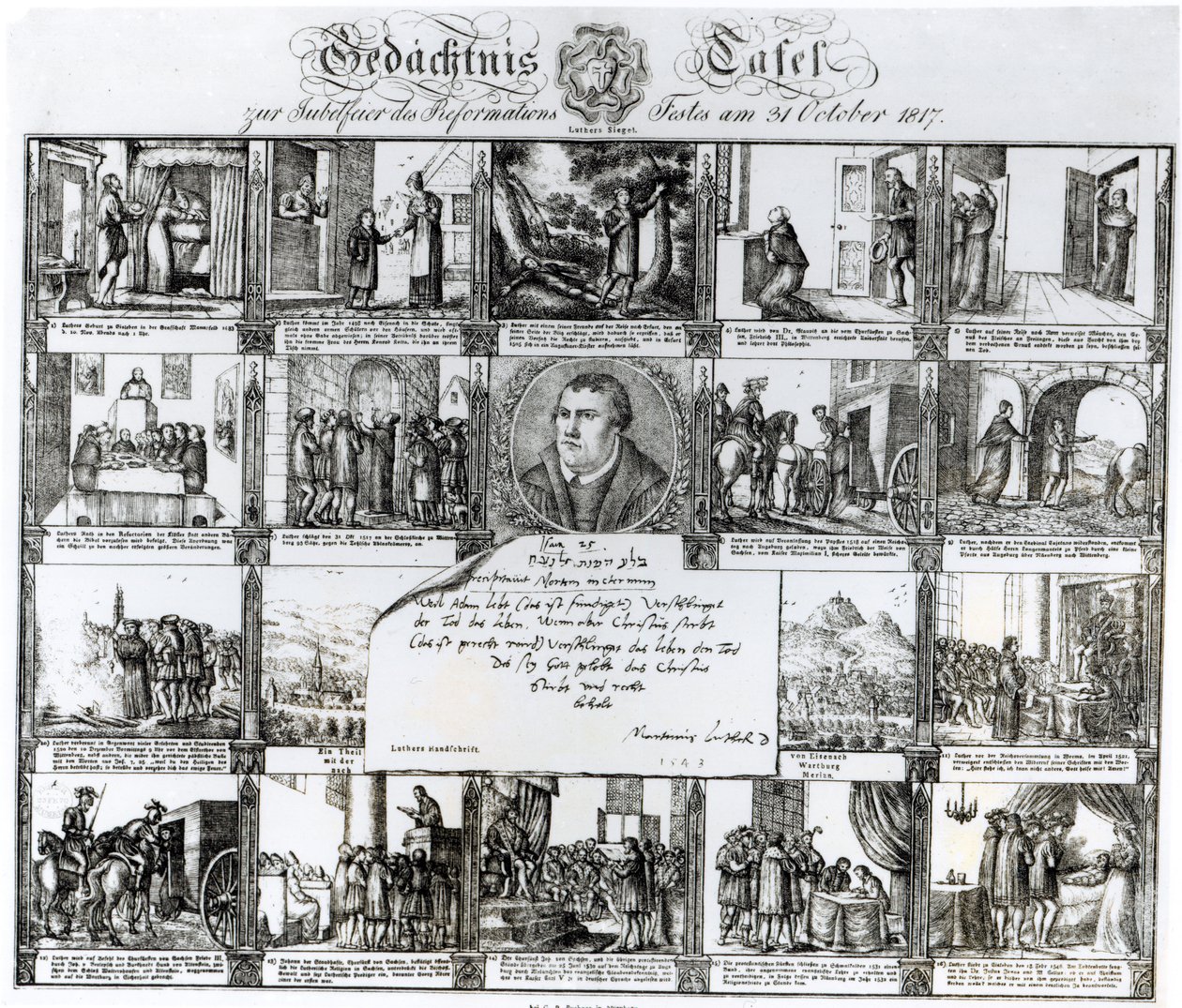Una festa per celebrare la Riforma il 31 ottobre 1817: La vita di Martin Lutero da German School