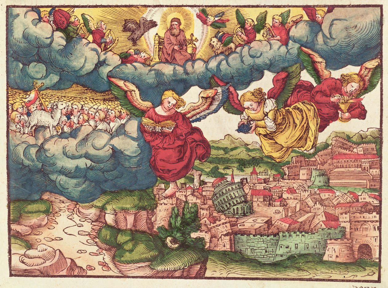 Giudizio Universale, dalla Bibbia di Lutero, c.1530 da German School