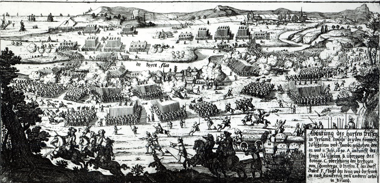 La Battaglia del Boyne, c.1690 da German School