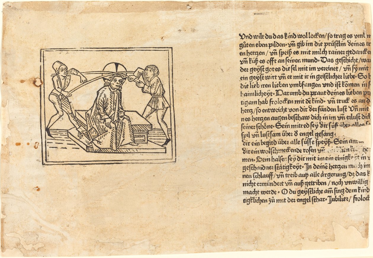 Cristo Incoronato di Spine da German 15th Century