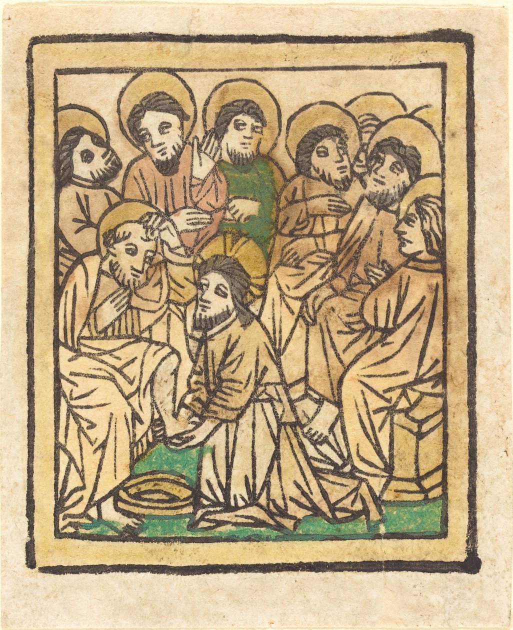 Cristo lava i piedi agli apostoli da German 15th Century