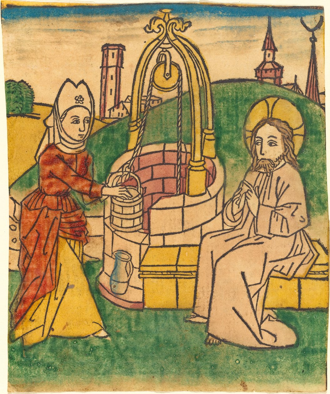 Cristo e la Samaritana da German 15th Century