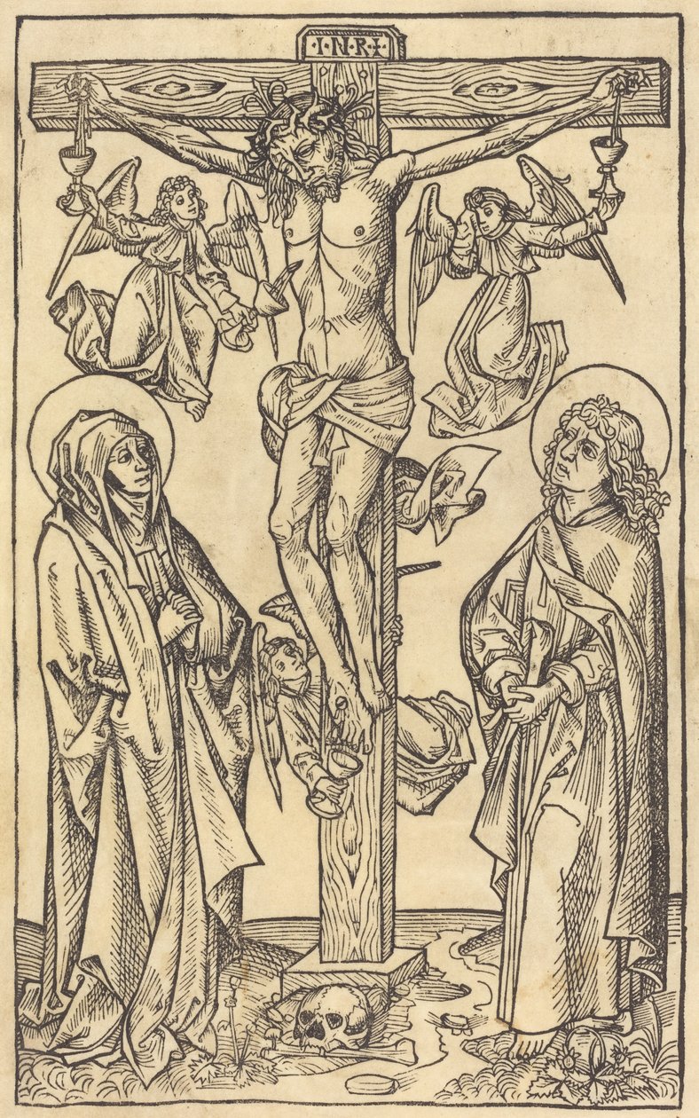 Cristo sulla Croce con Angeli da German 15th Century