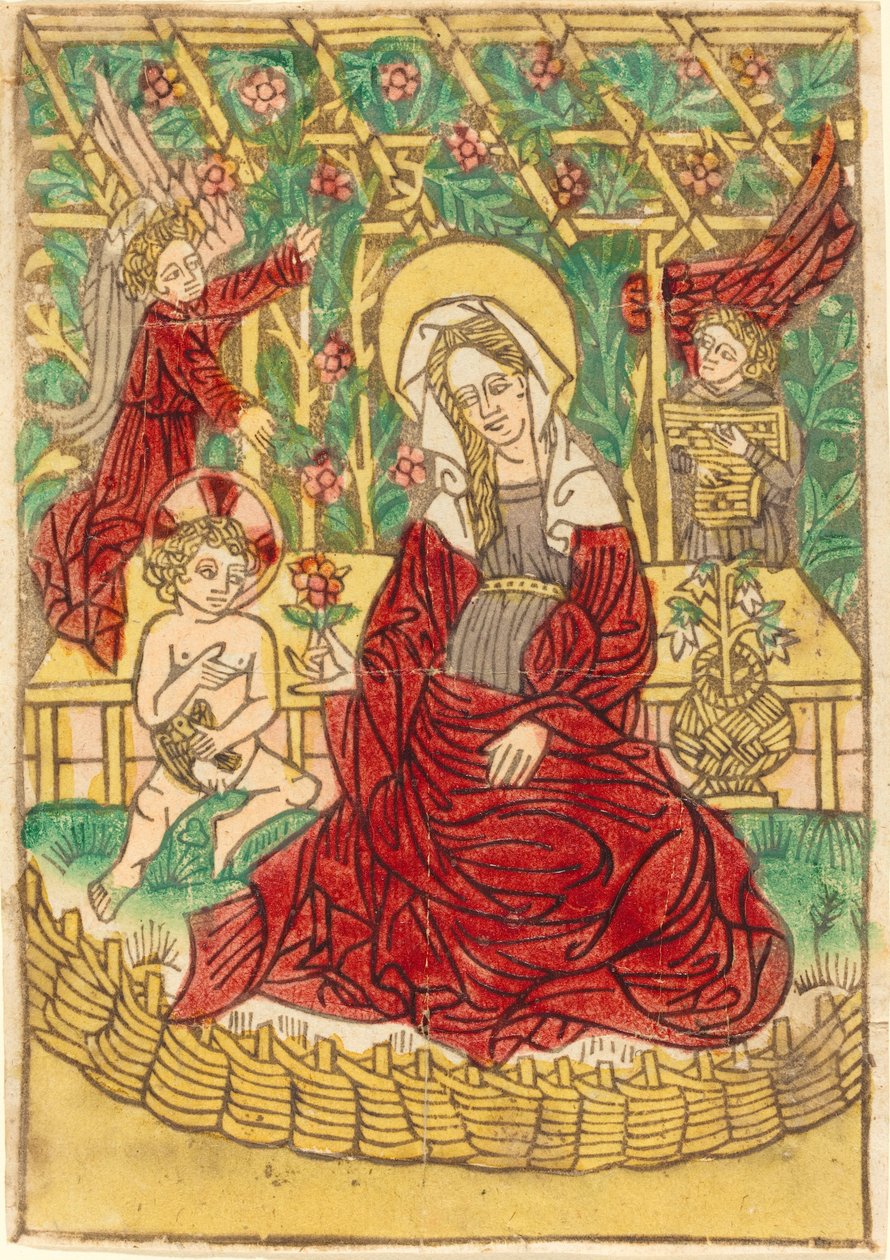 Madonna in un giardino chiuso da German 15th Century