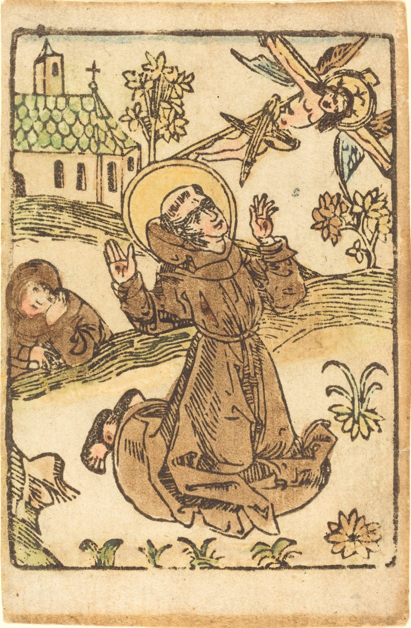San Francesco riceve le stimmate da German 15th Century