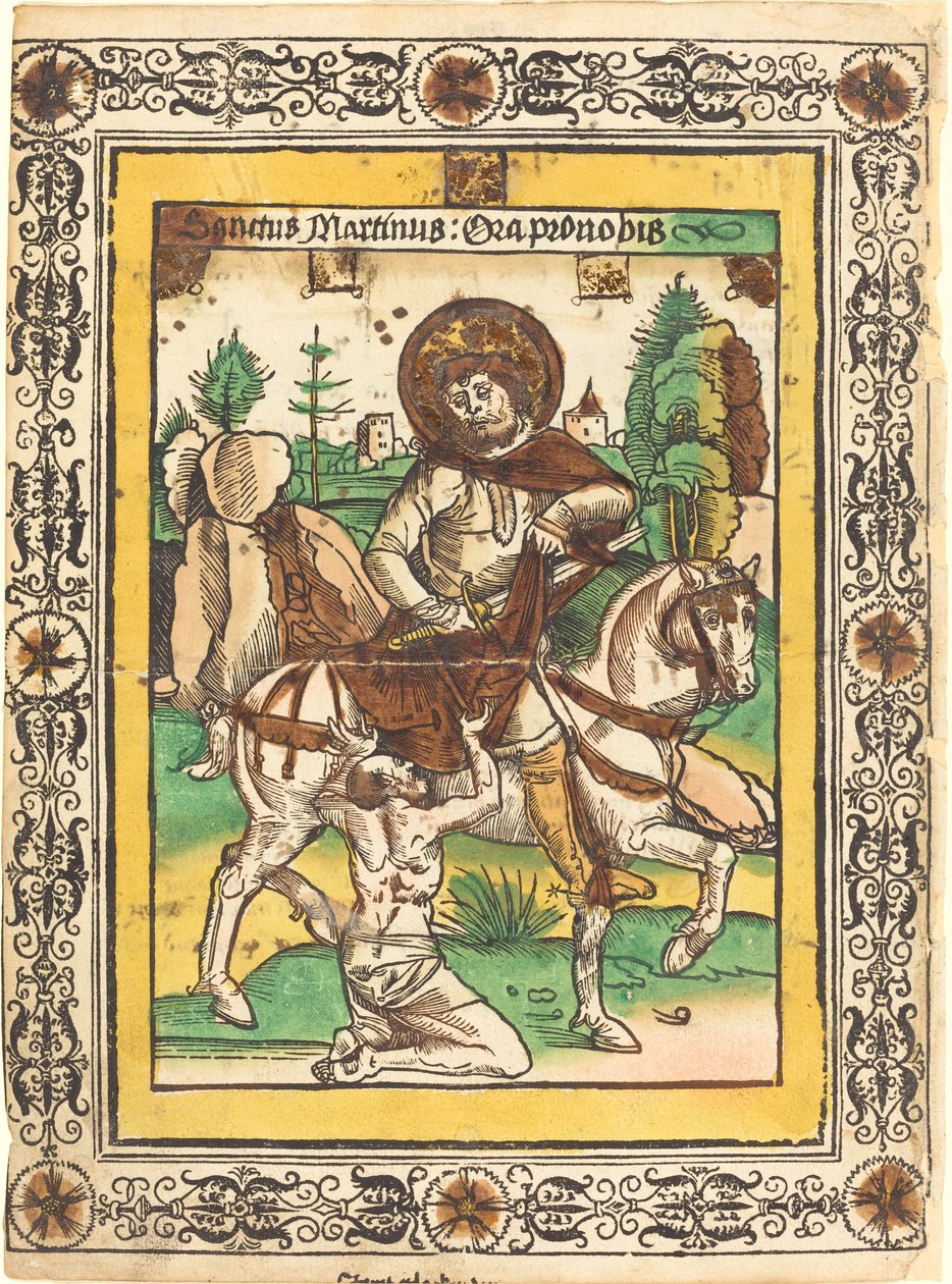 San Martino e il Mendicante da German 15th Century