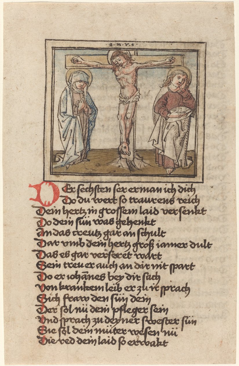 La Crocifissione da German 15th Century