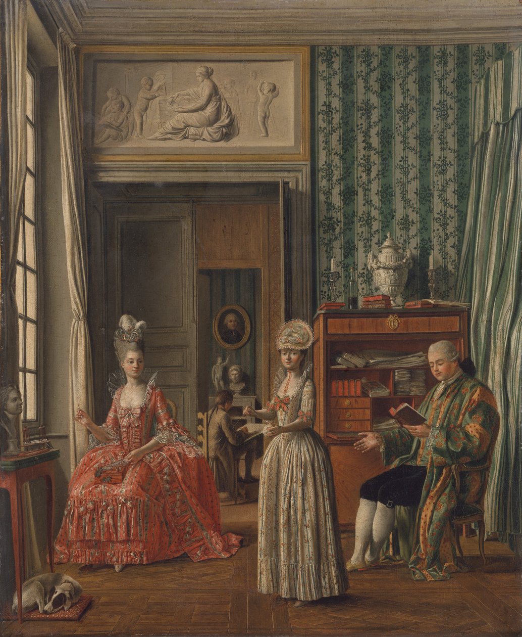 Scena domestica, c.1775-80 da German School