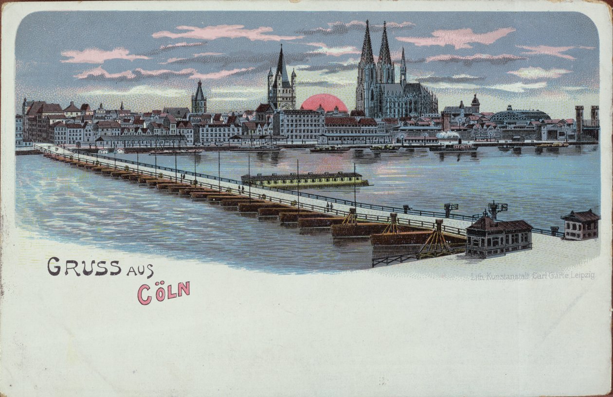 Biglietto di auguri di Colonia, prima del 1900 da German School