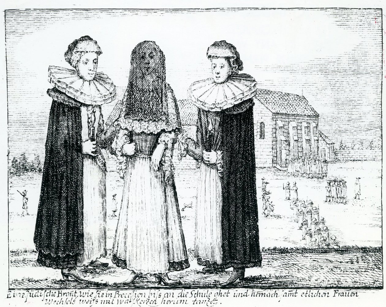 Matrimonio ebraico (incisione) da German School