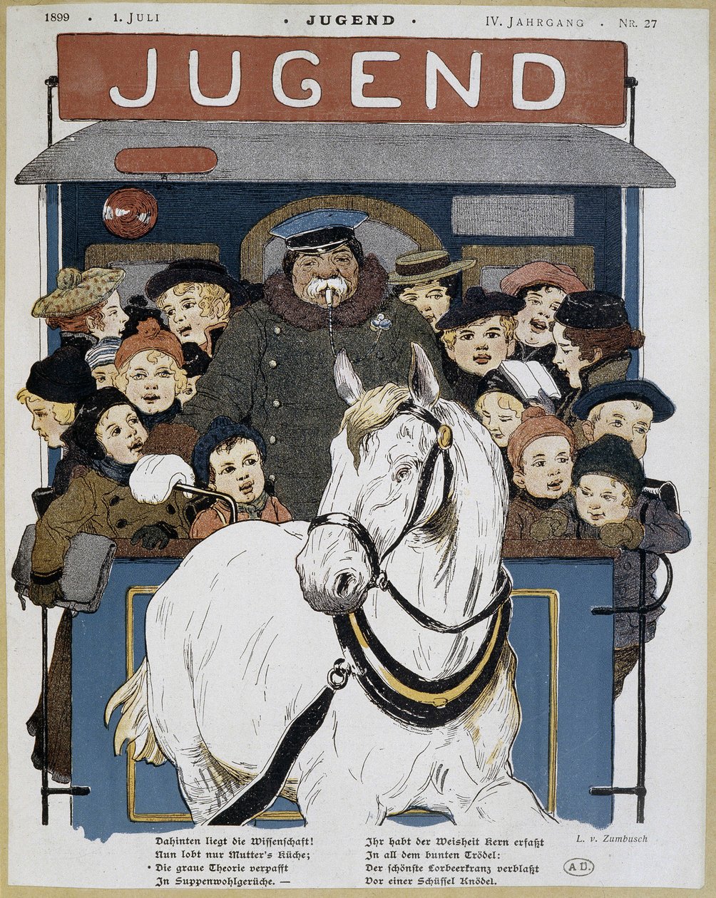 Molti bambini in un omnibus - in Jugend da German School