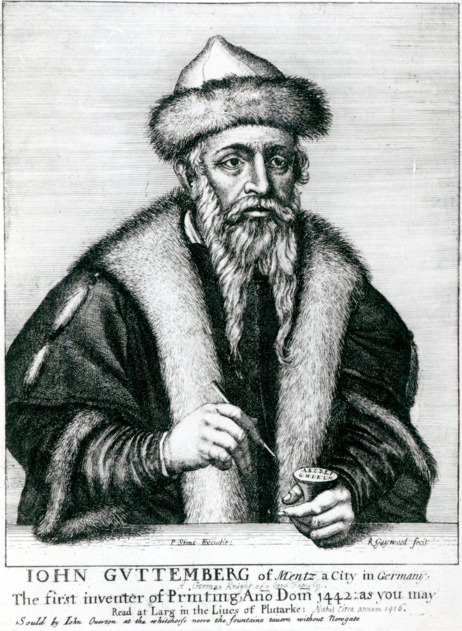 Ritratto di Johannes Gutenberg da German School