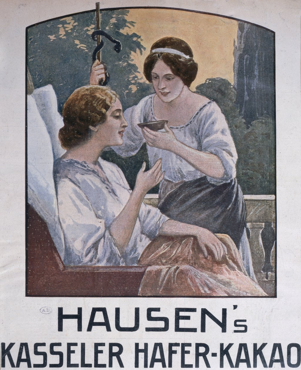 Poster pubblicitario del cioccolato di Kassel, 1908 da German School