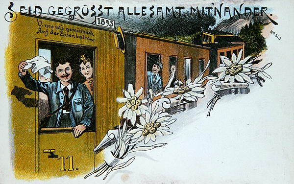 Cartolina di saluti souvenir, c.1900 da German School