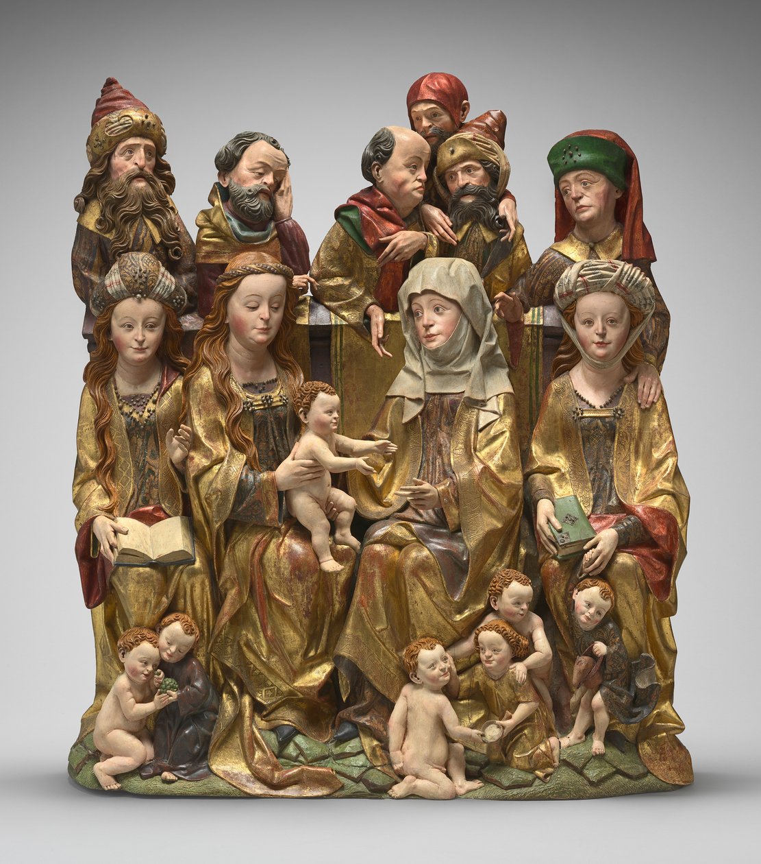 La Santa Parentela, c.1480-1490 (legno policromo) da German School