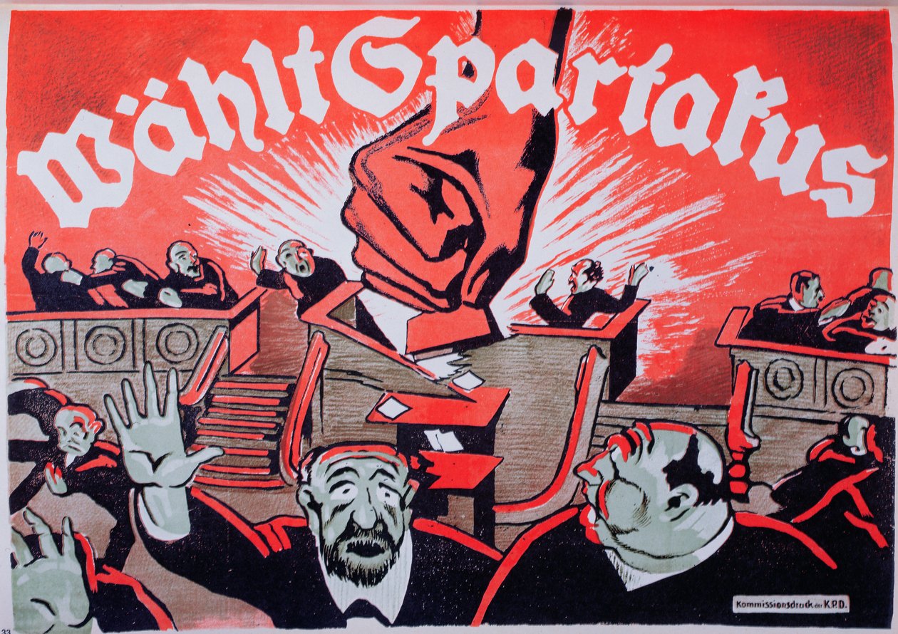 Vota Spartacus, manifesto elettorale della Lega Spartachista, 1918 da German School