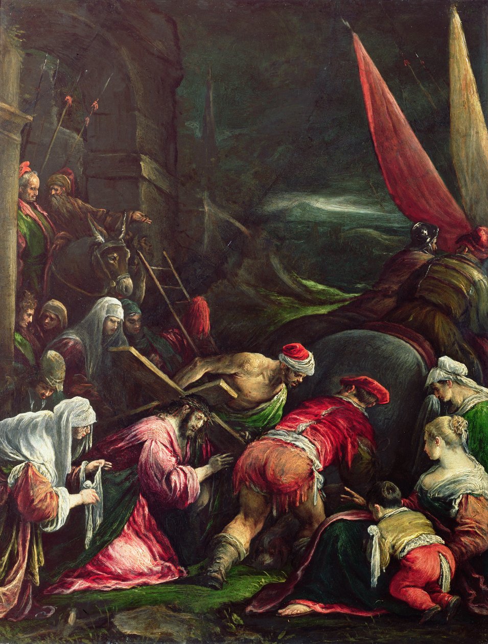 Portare la Croce, 1592 da Gerolamo Bassano