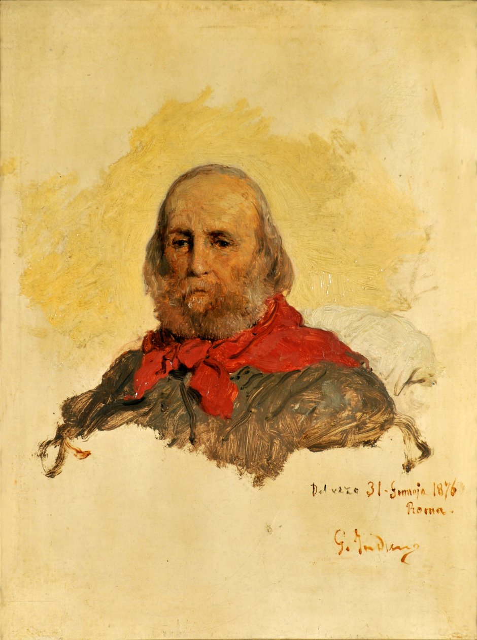 Ritratto di Giuseppe Garibaldi 1807-1882, 1860 da Gerolamo Induno