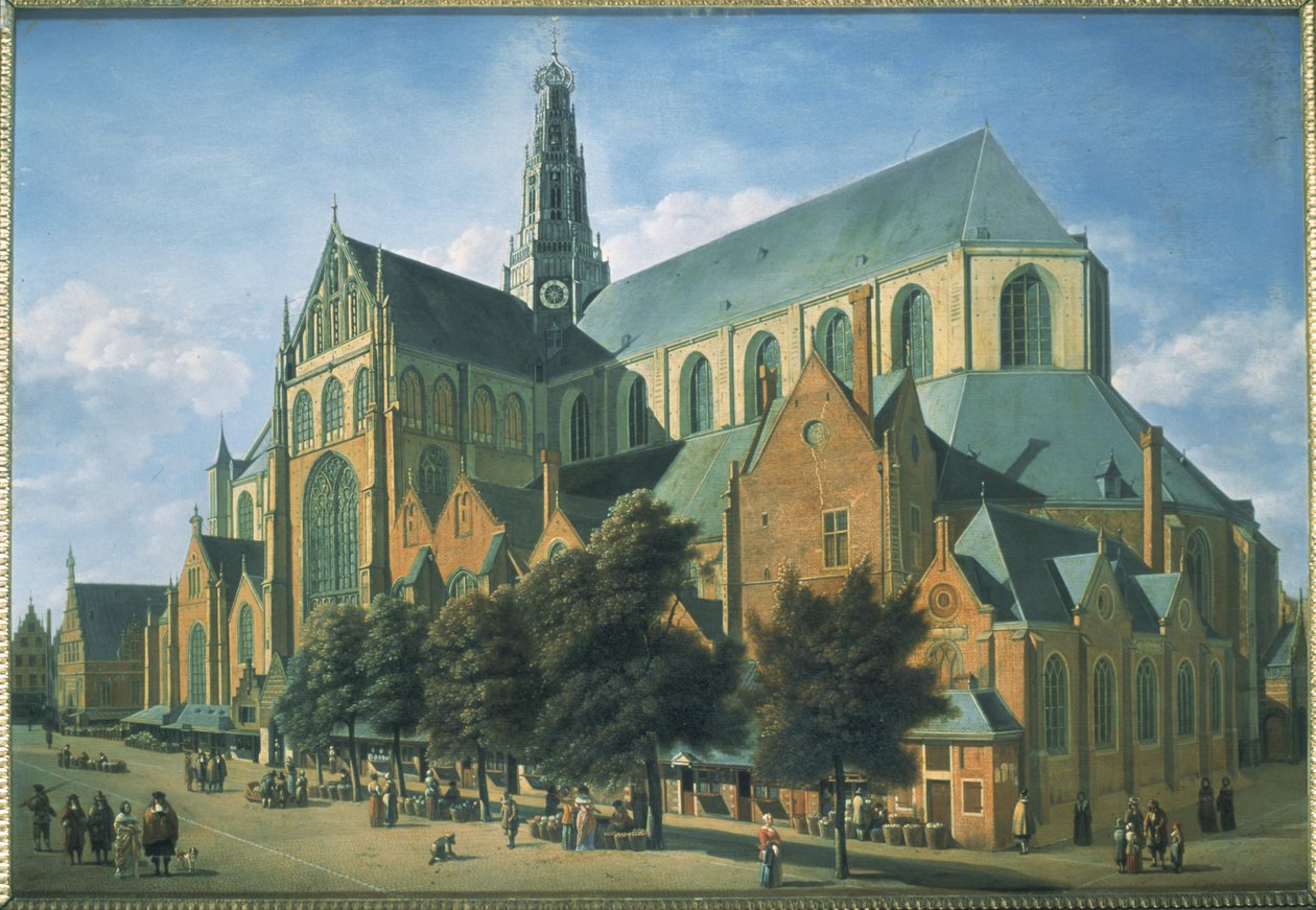 Chiesa di San Bavone da sud-est da Gerrit Adriaensz Berckheyde