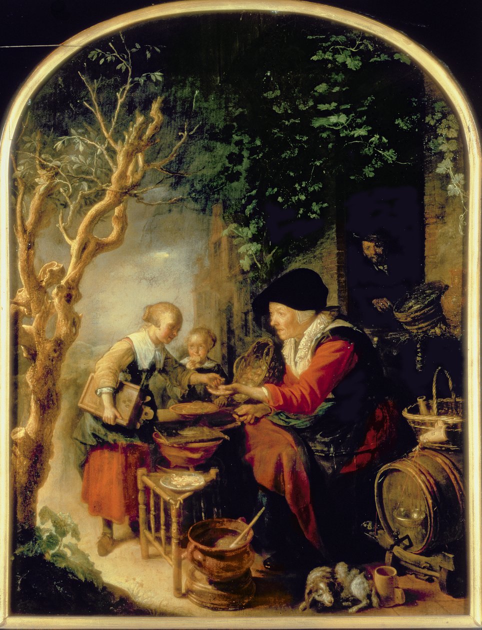 Il venditore di frittelle, 1650-55 da Gerrit Dou