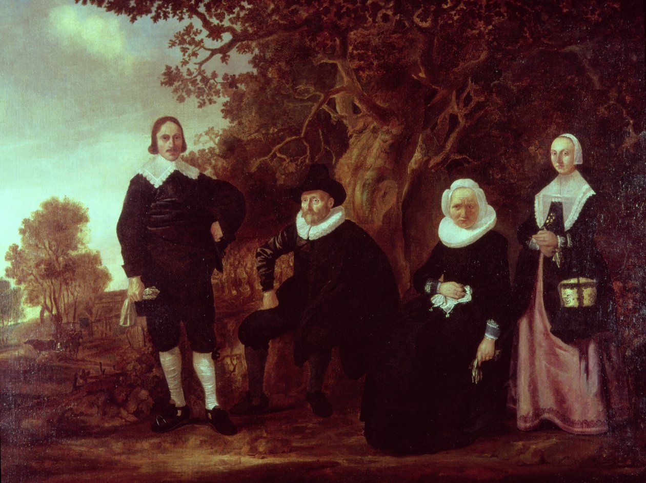 Gruppo familiare in un paesaggio da Gerrit van Donck